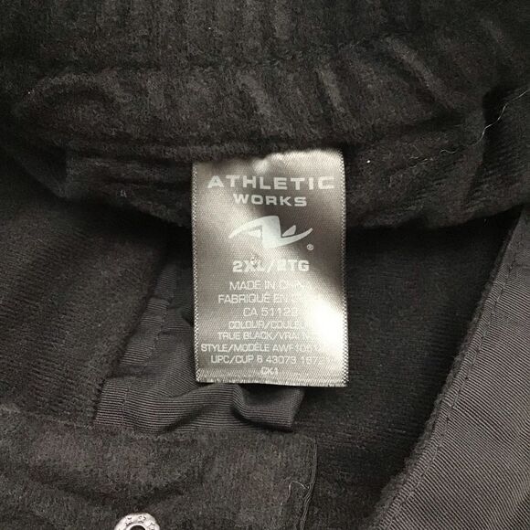 𝅺WINDBREAKER black pant fleece Lined men 2X plus  outdoor sport casual black - Picture 2 of 14